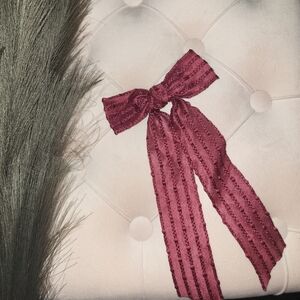 Elegant Burgundy Hair Bow